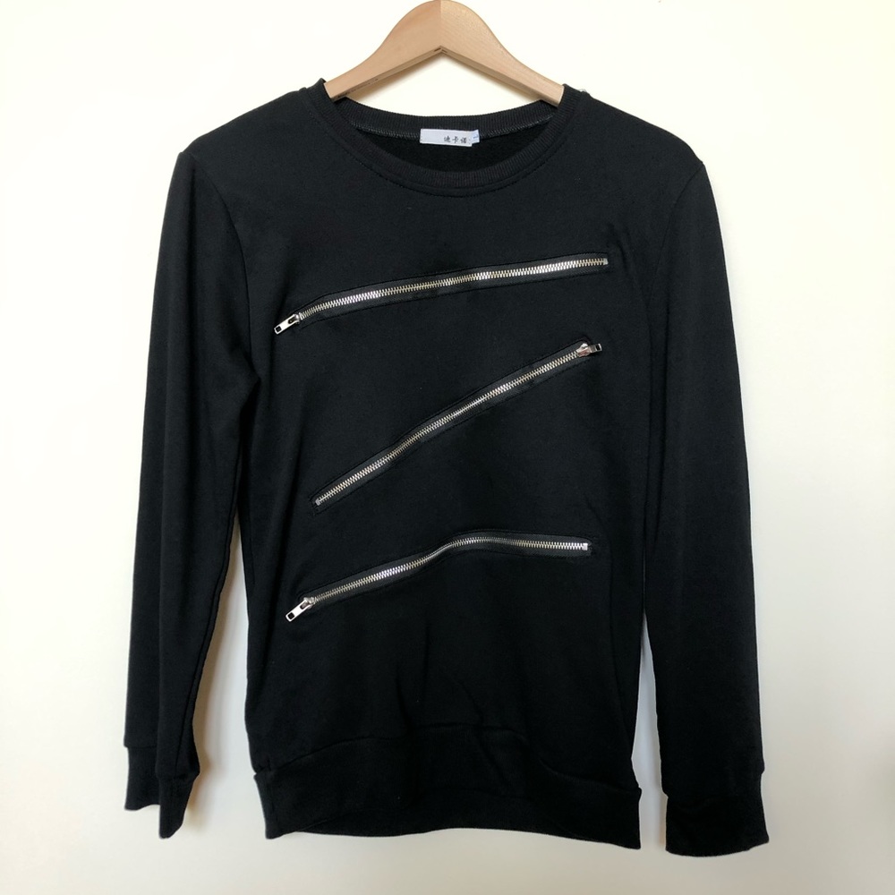 Men’s XS Zippered Crewneck Fashionable